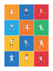 Football Art Print 18x24