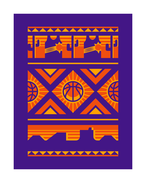 Phoenix Basketball Art Print 16x20