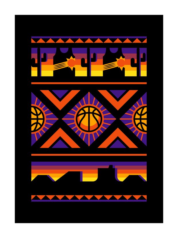 Phoenix Basketball (Valley Edition) Art Print 18x24