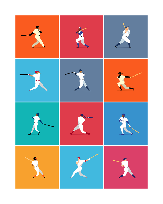 Baseball Art Print 16x20