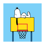 Beagle on a Backboard art print 20x20