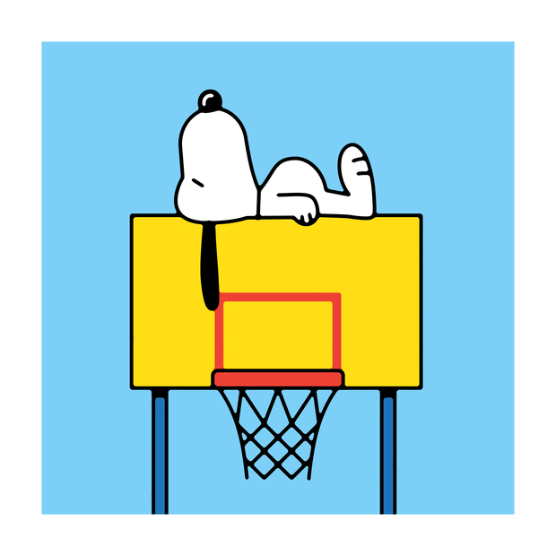 Beagle on a Backboard art print 20x20