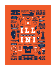 Illini Sports art print 16 x 20