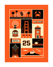 San Francisco Baseball art print 12 x 12