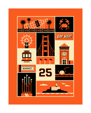 San Francisco Baseball art print 16 x 20