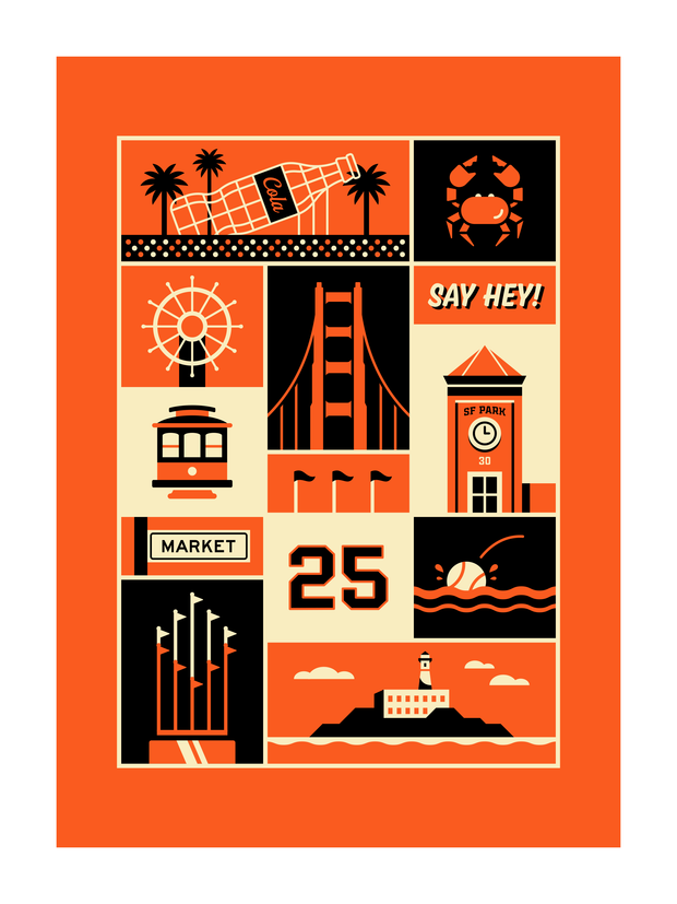 San Francisco Baseball art print 18 x 24