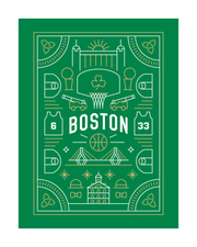 Boston Basketball Art Print 16x20
