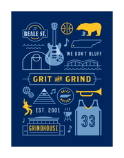 Memphis Basketball Art Print 11x14