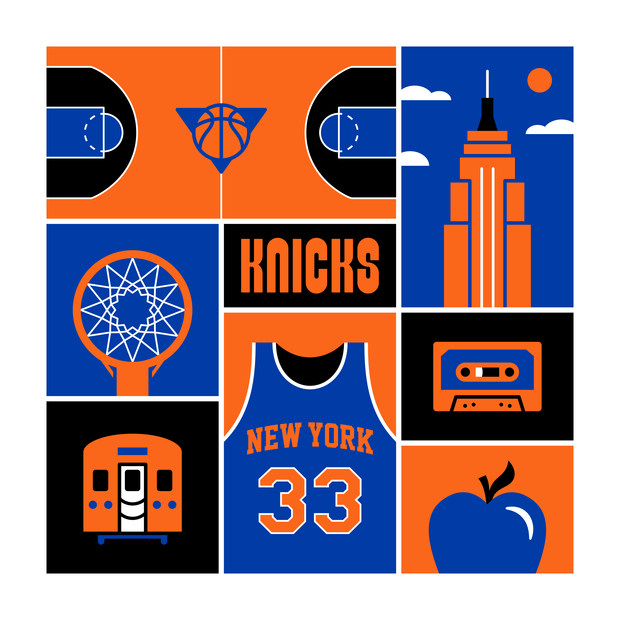 New York Basketball Art Print 20x20