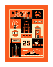 San Francisco Baseball Art Print 11x14