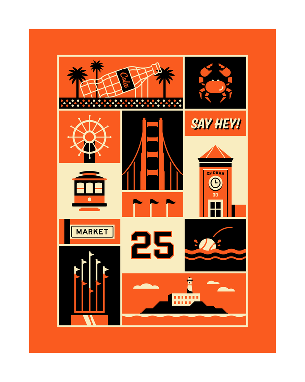 San Francisco Baseball Art Print 16x20