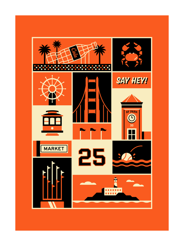 San Francisco Baseball Art Print 18x24