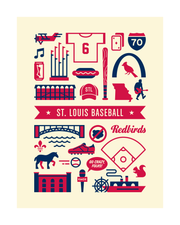 St. Louis Baseball Art Print 16x20