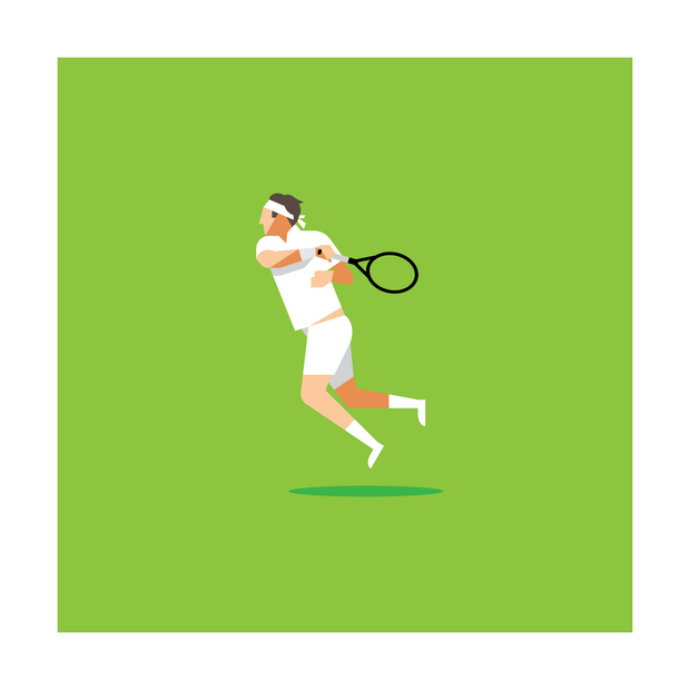 The King of Tennis Art Print 12x12