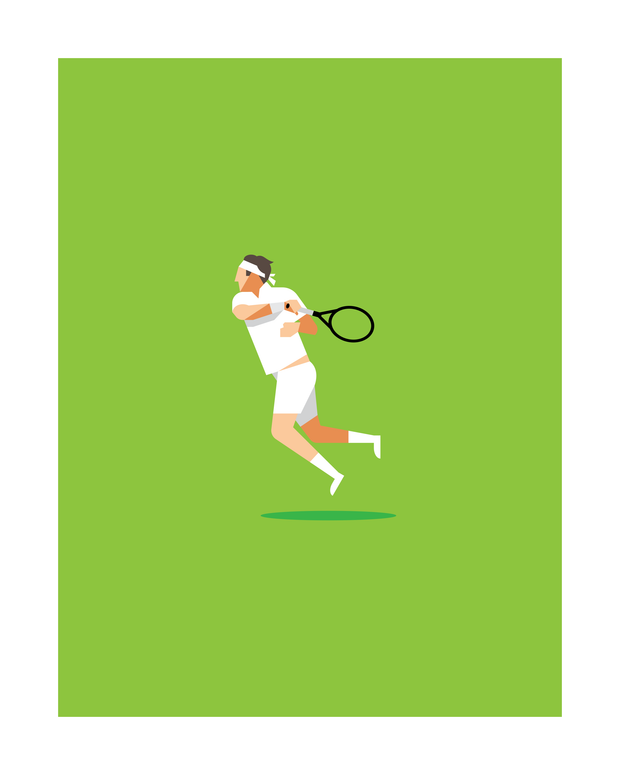 The King of Tennis Art Print 16x20