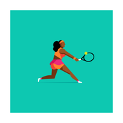 The Queen of Tennis Art Print 12x12