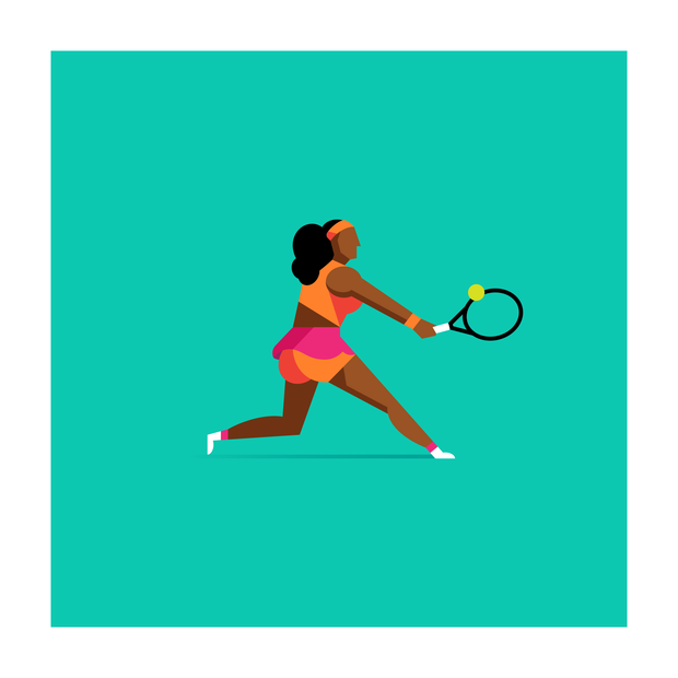 The Queen of Tennis Art Print 20x20