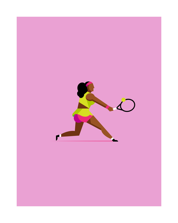 The Queen of Tennis (Neon Edition) 16x20
