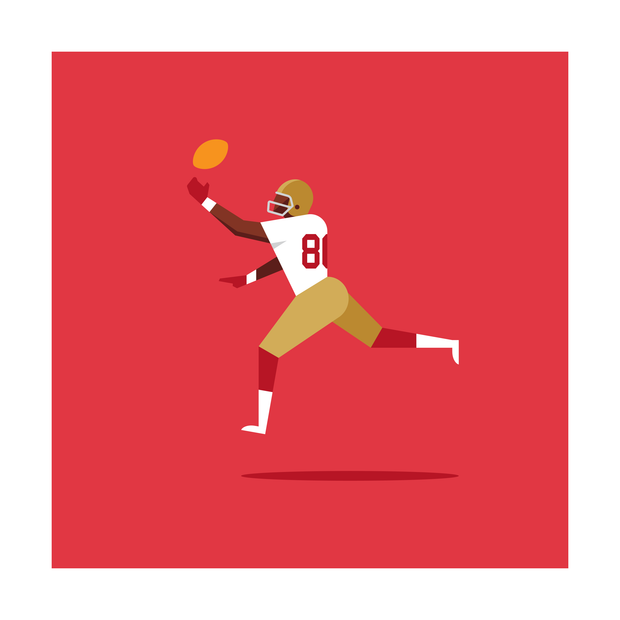 The Wide Receiver Art Print 12x12