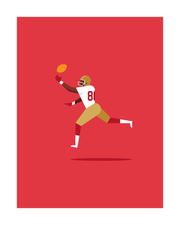 The Wide Receiver Art Print 16x20