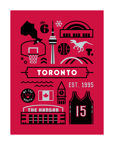 Toronto Basketball Art Print 11x14