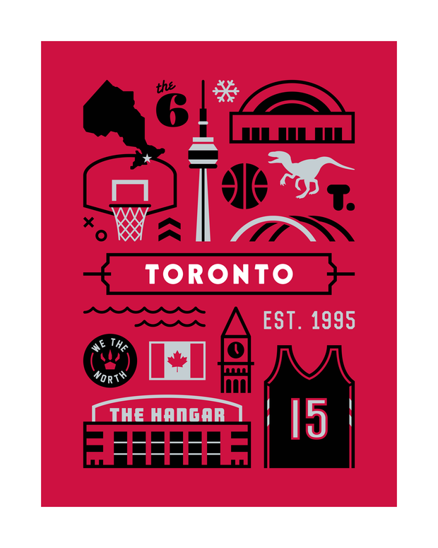 Toronto Basketball Art Print 16x20