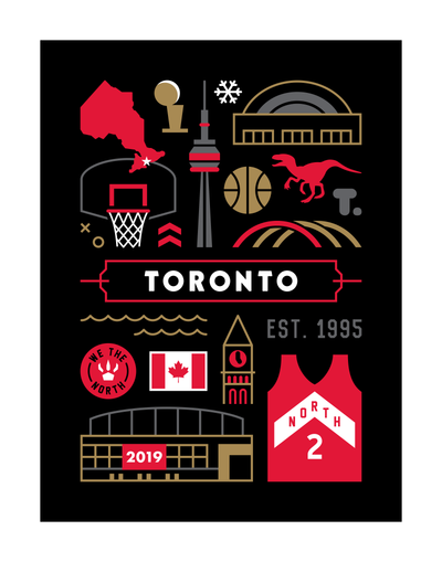 Toronto Basketball (Championship Edition) Art Print 11x14