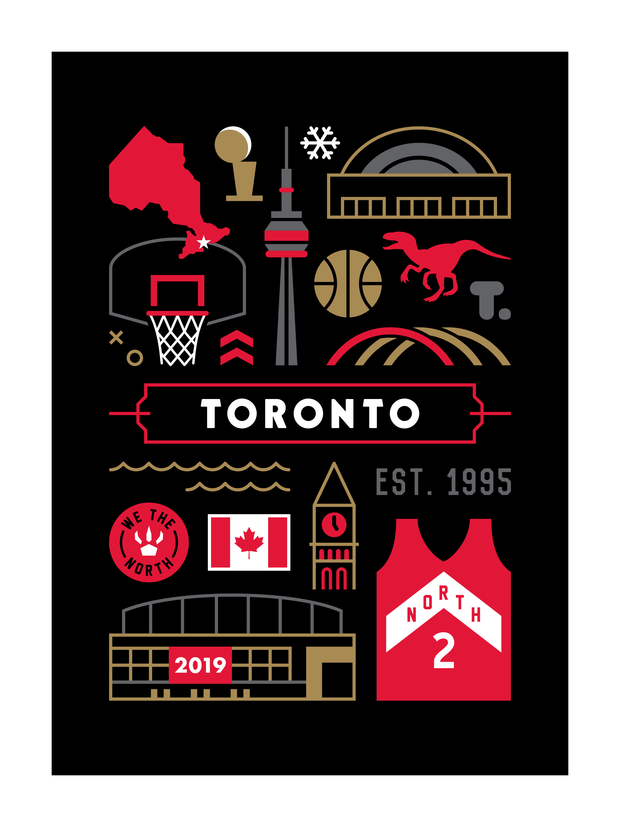 Toronto Basketball (Championship Edition) Art Print 18x24